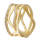 925 Sterling Silver Ring Abstract Elegance Heart-shaped Padlock Love Lock Ring