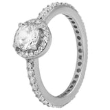 925 Sterling Silver Ring Abstract Elegance Heart-shaped Padlock Love Lock Ring