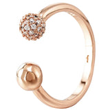 925 Sterling Silver Ring Abstract Elegance Heart-shaped Padlock Love Lock Ring