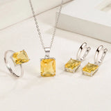 925 Silver Zircon Wedding Jewelry Set