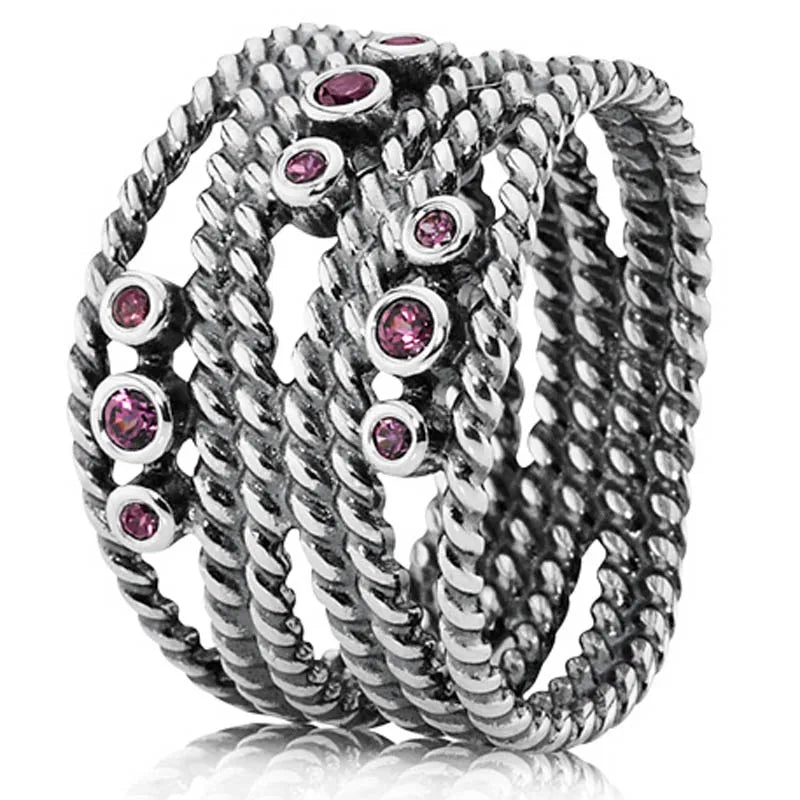 925 Silver Entangled Beauty Heart Locket Ring DIY Jewelry