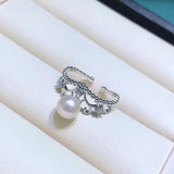 925 Silver Adjustable Ring Base Setting for Pearls