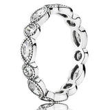 925 Silver Ring Linked Love Knotted Heart Emotional Bonds