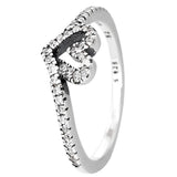 925 Silver Ring Lucky In Love Clover Signature Lock Ear Of Wheat Lively