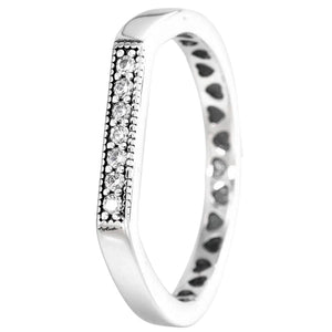 925 Silver Ring Lucky In Love Clover Signature Lock Ear Of Wheat Lively