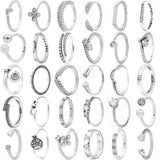 925 Silver Ring Lucky In Love Clover Signature Lock Ear Of Wheat Lively
