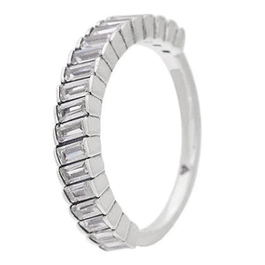 925 Silver Openwork Vintage Heart Pearl Arrow Ring Crystal Women's Jewelry