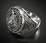 925 Silver Retro Wolf Totem Thai Warrior Ring