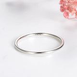 925 Sterling Silver Round Minimalist Ring Women's Jewelry