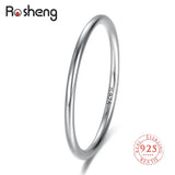 925 Sterling Silver Round Minimalist Ring Women's Jewelry