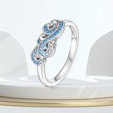 925 Sterling Silver Rings Crown Heart Sunflower Snake Ring For Women