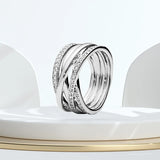 925 Sterling Silver Rings Crown Heart Sunflower Snake Ring For Women