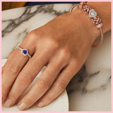 925 Silver Rings Daisy Bone Wish CZ Finger Rings Women Wedding Statement