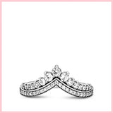 925 Silver Rings Daisy Bone Wish CZ Finger Rings Women Wedding Statement