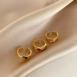 925 Silver Zircon Plated Rings For Women Opening Anillos