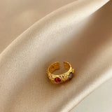 925 Silver Zircon Plated Rings For Women Opening Anillos