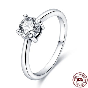 925 Silver Zircon Staggered Rings for Women Jewelry