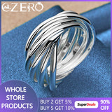 925 Sterling Silver Circle Ring Wedding Engagement Party Jewelry