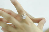 925 Silver Lucky Clover Multi-layer Resizable Ring