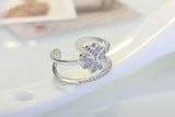 925 Silver Lucky Clover Multi-layer Resizable Ring