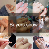 925 Silver Rings Women Crown Love Heart Wishbone Engagement Wedding Crystal Ring