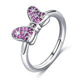 925 Silver Rings Women Crown Love Heart Wishbone Engagement Wedding Crystal Ring