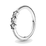 925 Silver Rings Women Crown Love Heart Wishbone Engagement Wedding Crystal Ring