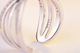 925 Silver Cross CZ Zirconia Resizable Rings bague femme S-R216