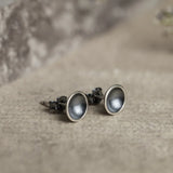 925 Silver Rivets Stud Earrings Gothic Wedding Jewelry