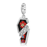 925 Silver Rock Skull Charm Series Coffin Pendant for Bracelet & Bangle