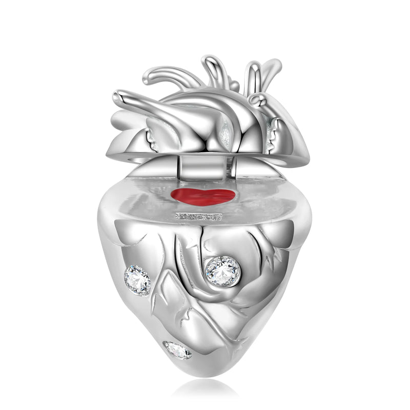 925 Silver Rock Skull Charm Series Coffin Pendant for Bracelet & Bangle