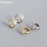 925 Silver Cat Claw Zircon Stud Earrings Bohemia INS Piercing Jewelry
