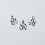 925 Silver Romantic Couple Chinese Happiness Charms Blessing Dangle Pendant