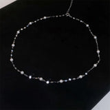 925 Silver Pearl Choker Necklace Romantic Jewelry Gift
