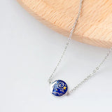 925 Silver Round Bead Charm Bracelet for Women