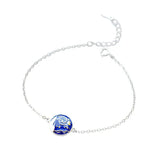 925 Silver Round Bead Charm Bracelet for Women