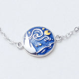 925 Silver Round Bead Charm Bracelet for Women