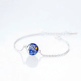 925 Silver Round Bead Charm Bracelet for Women