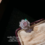 925 Silver Pink CZ Jewelry Set for Women
