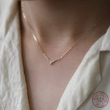 925 Silver Romantic Tower Pendant Necklace Wedding Statement 14k Jewelry