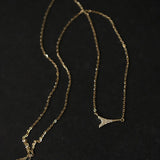 925 Silver Romantic Tower Pendant Necklace Wedding Statement 14k Jewelry