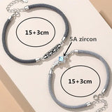 925 Silver Rope Chain Couple Bracelet Hand Weaving Romantic Gift