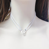 925 Silver Handcuff Necklace With Zircon Pendant
