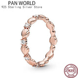 925 Silver Rose Daisy Crown Women's Love Pan Ring Wedding Party Gift Jewelry