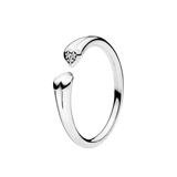 Women's 925 Sterling Silver Rose Heart Moon Pearl Clover Dragonfly Ring