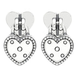 925 Silver Rose Padlock Heart Circle Earring for Europe Bracelet