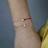 925 Silver Rose Plated Spring Chain Charm Bracelet
