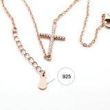 925 Silver Cross Jesus Charm Bracelet with Zircon