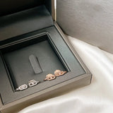 925 Silver Rose Diamond Stud Earrings