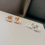 925 Silver Rose Diamond Stud Earrings